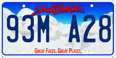 SD license plate 93MA28
