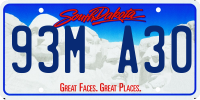 SD license plate 93MA30