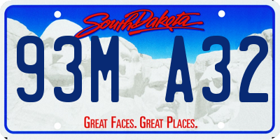 SD license plate 93MA32