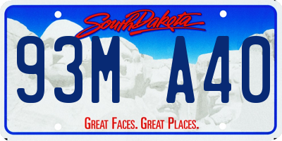 SD license plate 93MA40
