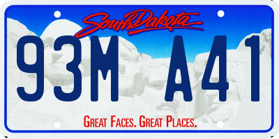 SD license plate 93MA41