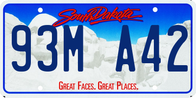 SD license plate 93MA42
