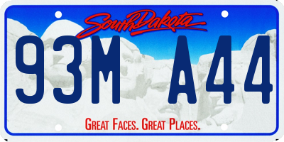 SD license plate 93MA44