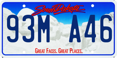 SD license plate 93MA46