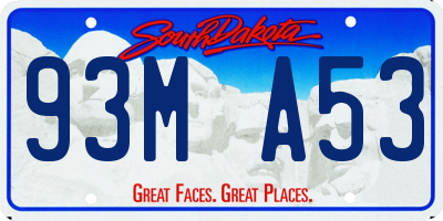 SD license plate 93MA53