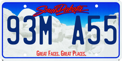 SD license plate 93MA55