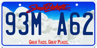 SD license plate 93MA62