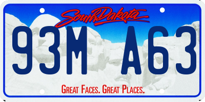 SD license plate 93MA63