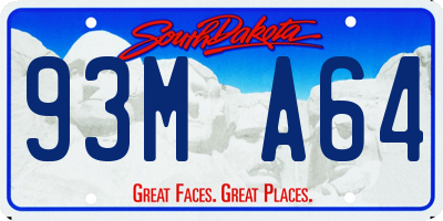 SD license plate 93MA64