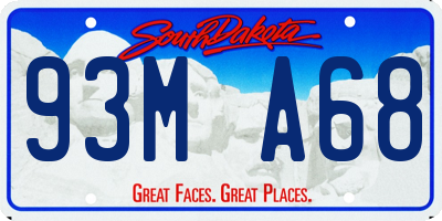 SD license plate 93MA68