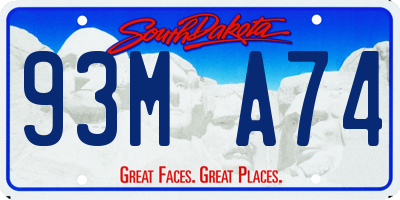 SD license plate 93MA74