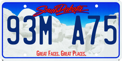 SD license plate 93MA75
