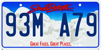 SD license plate 93MA79