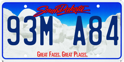 SD license plate 93MA84