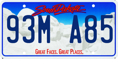 SD license plate 93MA85