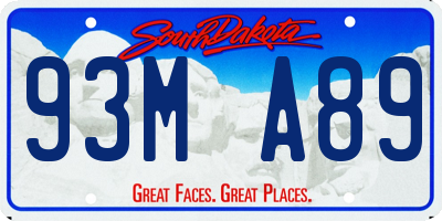 SD license plate 93MA89