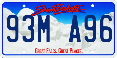 SD license plate 93MA96