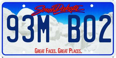 SD license plate 93MB02