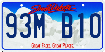 SD license plate 93MB10