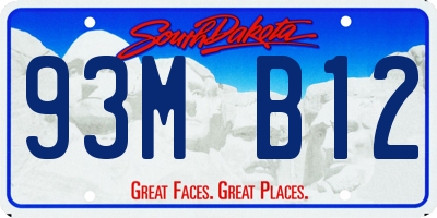 SD license plate 93MB12