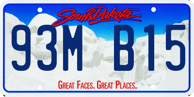 SD license plate 93MB15