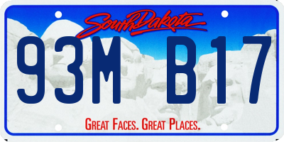 SD license plate 93MB17