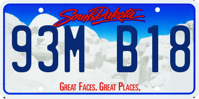 SD license plate 93MB18