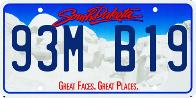 SD license plate 93MB19