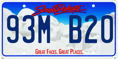 SD license plate 93MB20