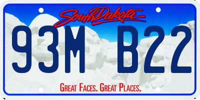 SD license plate 93MB22
