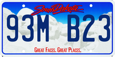 SD license plate 93MB23