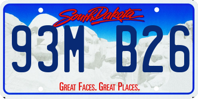 SD license plate 93MB26