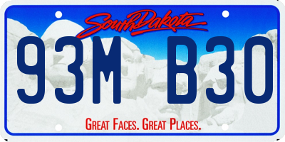 SD license plate 93MB30
