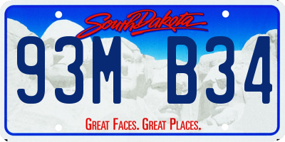 SD license plate 93MB34