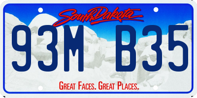 SD license plate 93MB35
