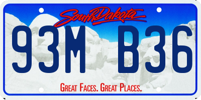 SD license plate 93MB36