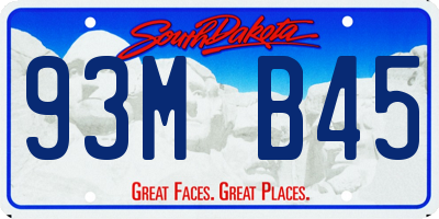 SD license plate 93MB45