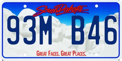 SD license plate 93MB46