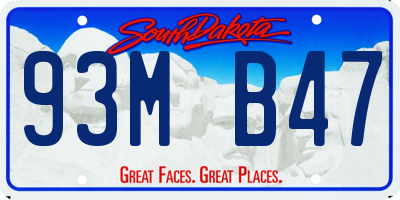 SD license plate 93MB47