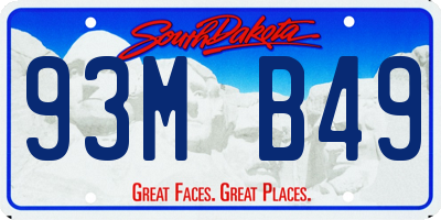 SD license plate 93MB49