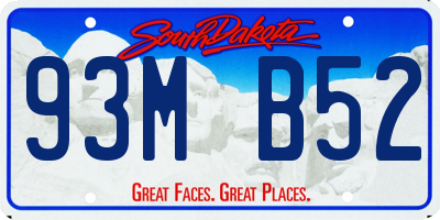 SD license plate 93MB52