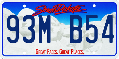 SD license plate 93MB54