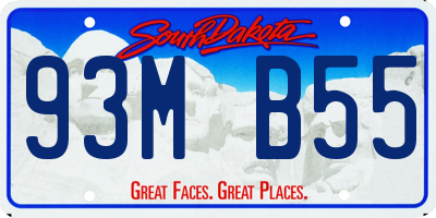 SD license plate 93MB55