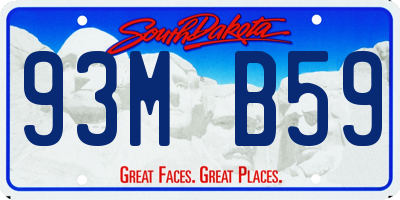 SD license plate 93MB59