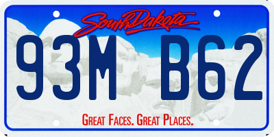 SD license plate 93MB62