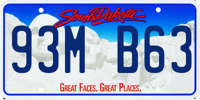 SD license plate 93MB63