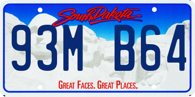 SD license plate 93MB64