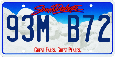 SD license plate 93MB72
