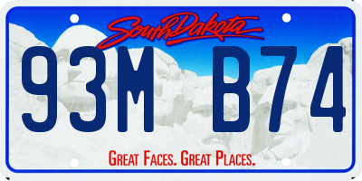 SD license plate 93MB74