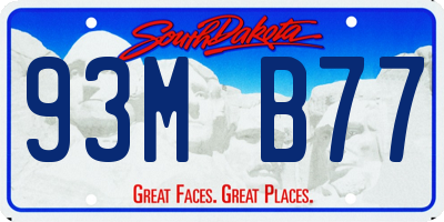 SD license plate 93MB77